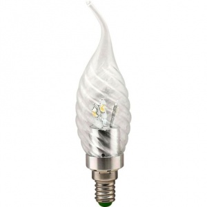 Лампа Feron LB-78 3.5W E14 4000K свеча на ветру Chrome