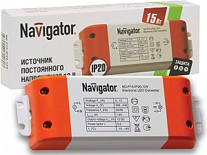 Источник питания Navigator 71 460 ND-P15-IP20-12V