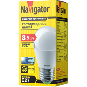 Лампа Navigator 61 338 NLL-G45-8.5-230-6,5K-E27
